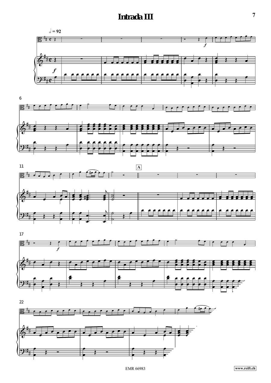 Four Intradas Four Intradas Viola scores gallery preview page 6