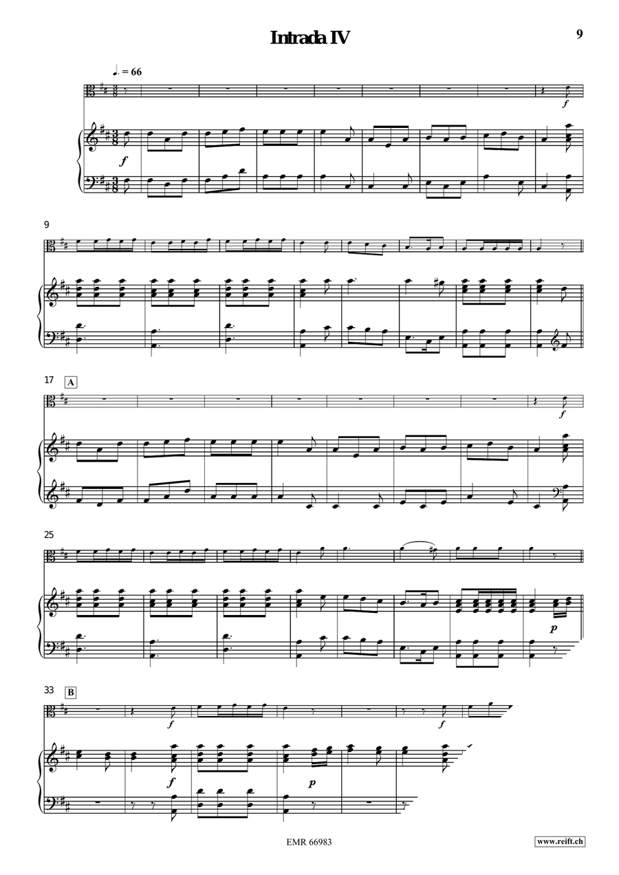 Four Intradas Four Intradas Viola scores gallery preview page 7