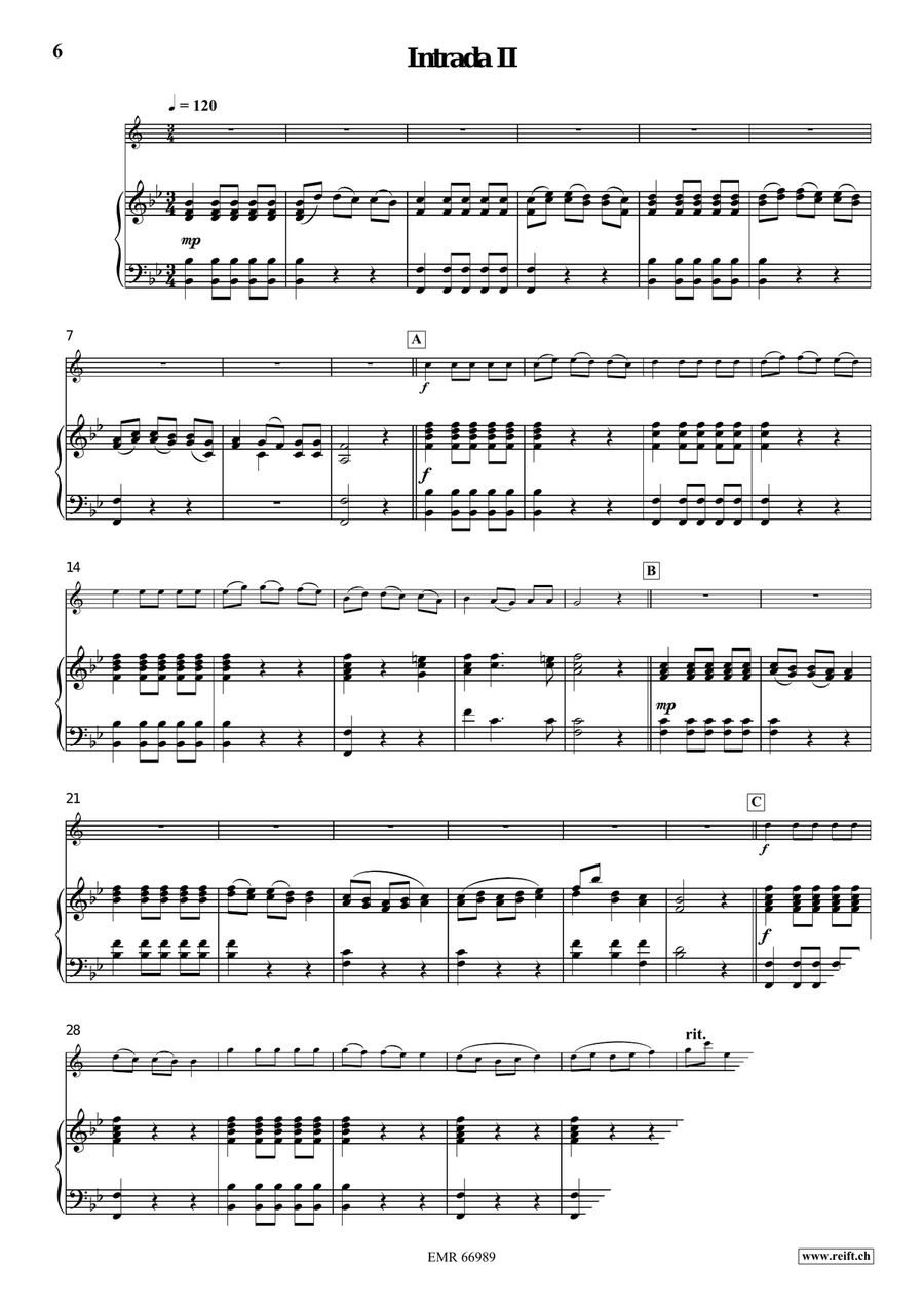 Four Intradas Four Intradas Soprano Saxophone scores gallery preview page 5
