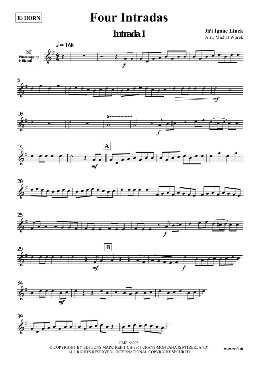 Four Intradas Four Intradas Horn scores gallery preview page 3
