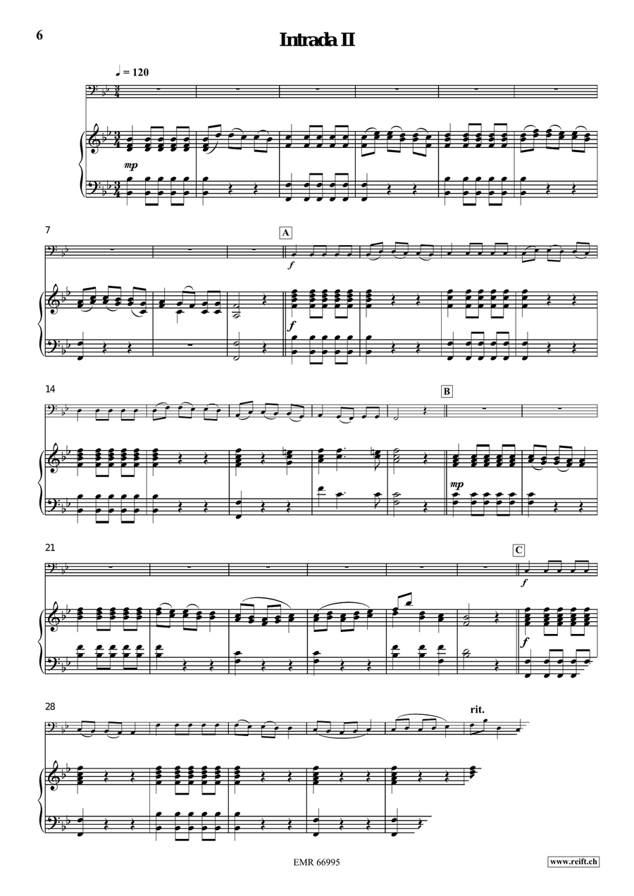 Four Intradas Four Intradas Trombone scores gallery preview page 5