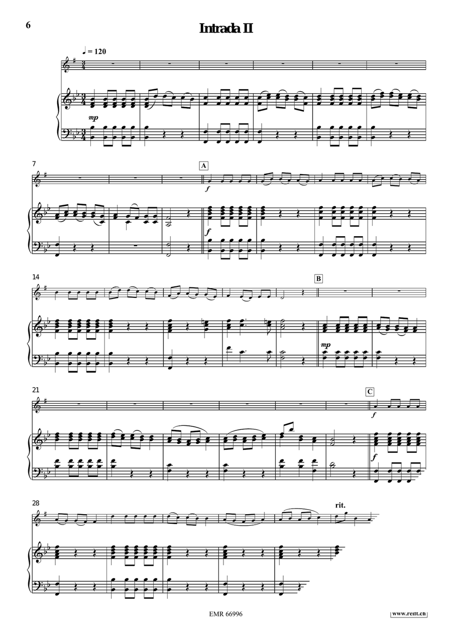 Four Intradas Four Intradas Cornet scores gallery preview page 5