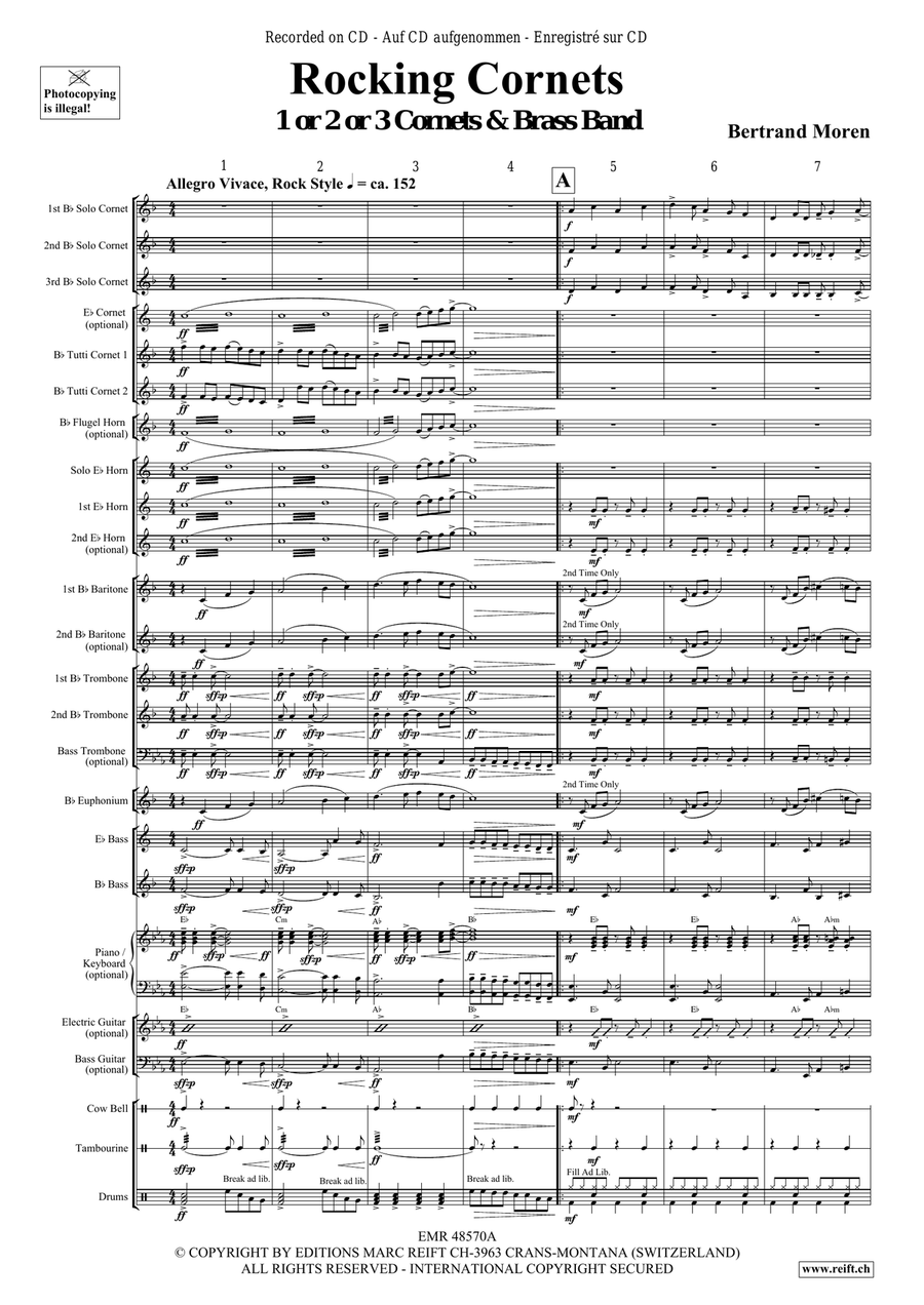 Rocking Cornets by Bertrand Moren Brass Band - Sheet Music page 5