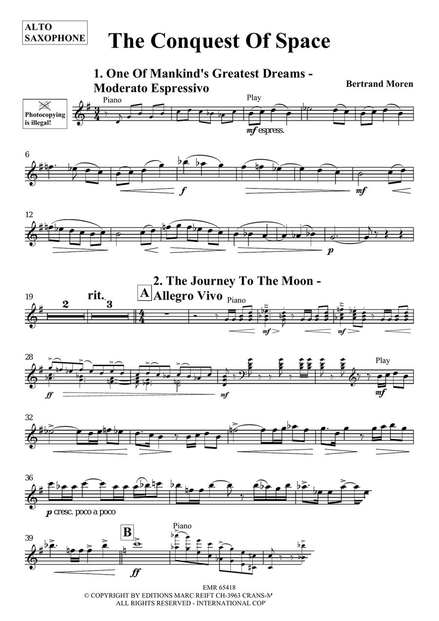 The Conquest Of Space The Conquest Of Space Alto Saxophone scores gallery preview page 3