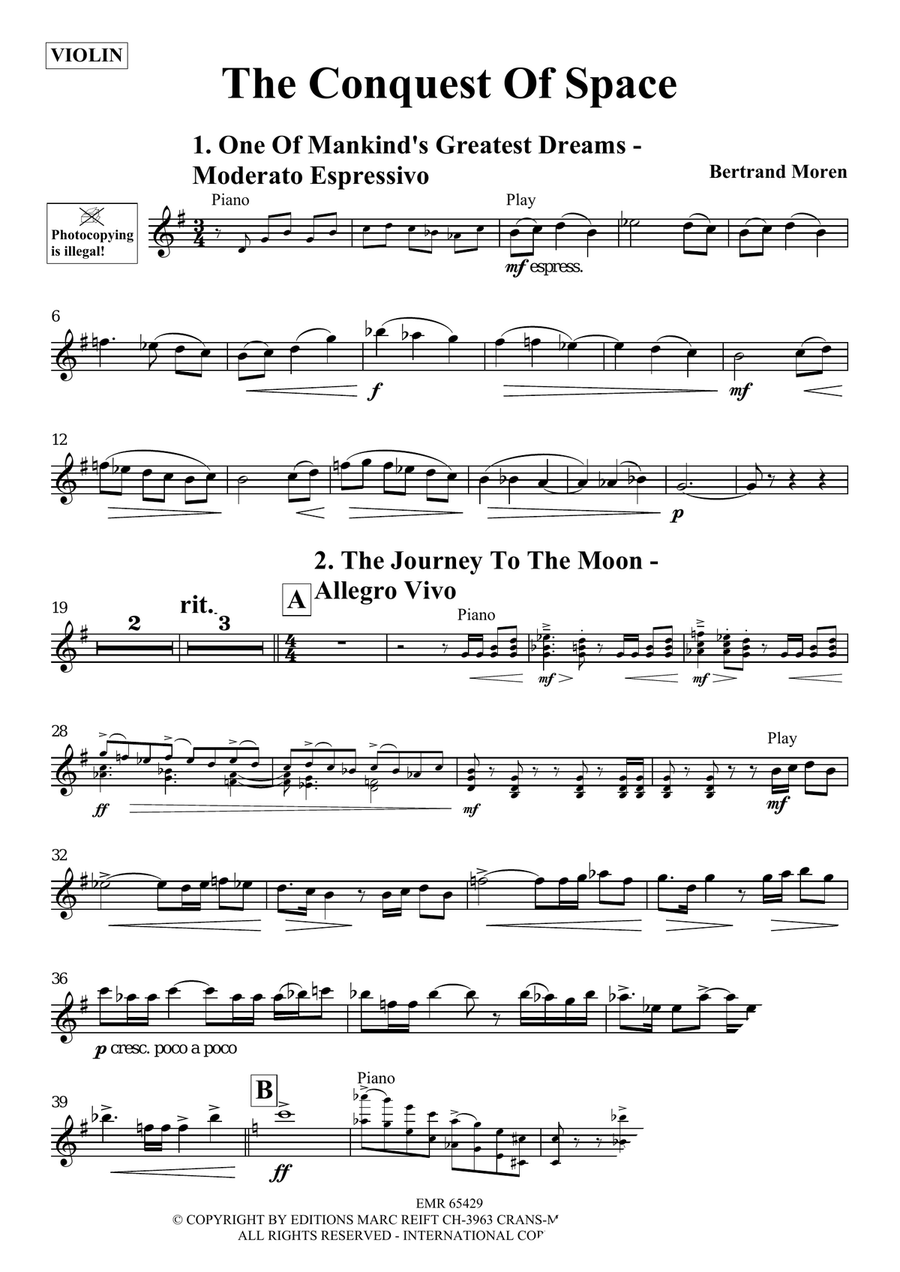 The Conquest Of Space The Conquest Of Space Violin Solo scores gallery preview page 3