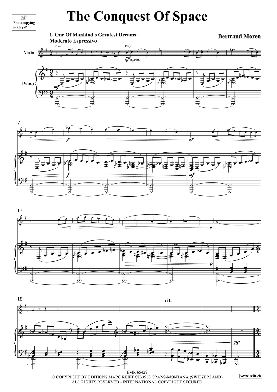 The Conquest Of Space The Conquest Of Space Violin Solo scores gallery preview page 4