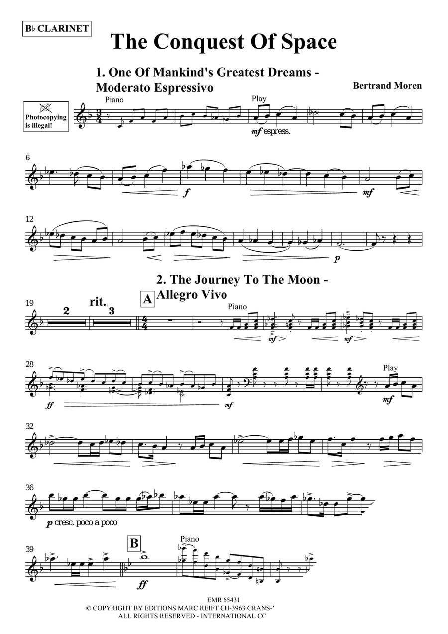 The Conquest Of Space The Conquest Of Space Clarinet Solo scores gallery preview page 3
