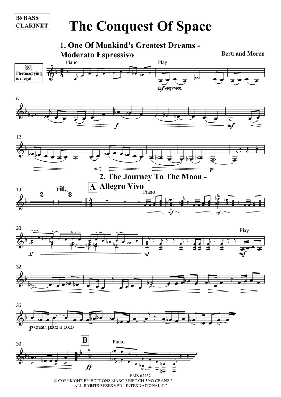 The Conquest Of Space The Conquest Of Space Bass Clarinet scores gallery preview page 3