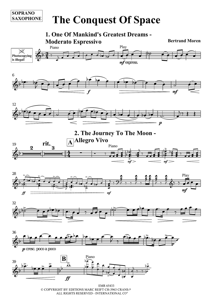 The Conquest Of Space The Conquest Of Space Soprano Saxophone scores gallery preview page 3