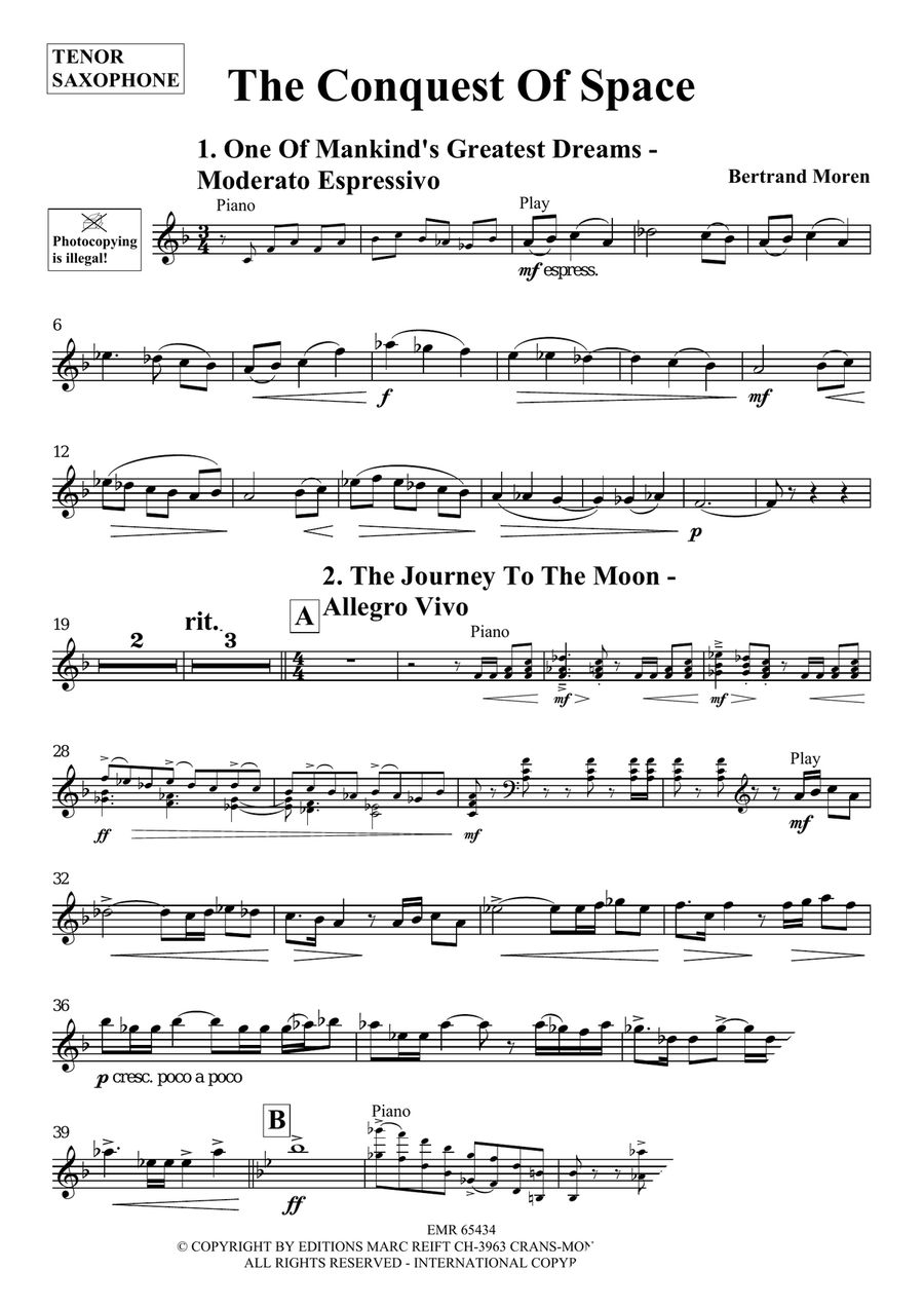 The Conquest Of Space The Conquest Of Space Tenor Saxophone scores gallery preview page 3