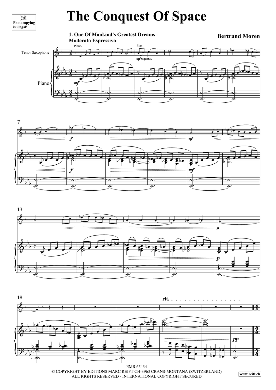 The Conquest Of Space The Conquest Of Space Tenor Saxophone scores gallery preview page 4