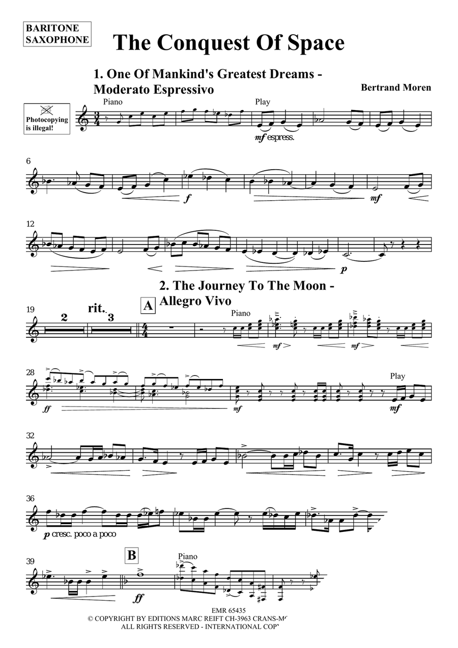 The Conquest Of Space The Conquest Of Space Baritone Saxophone scores gallery preview page 3