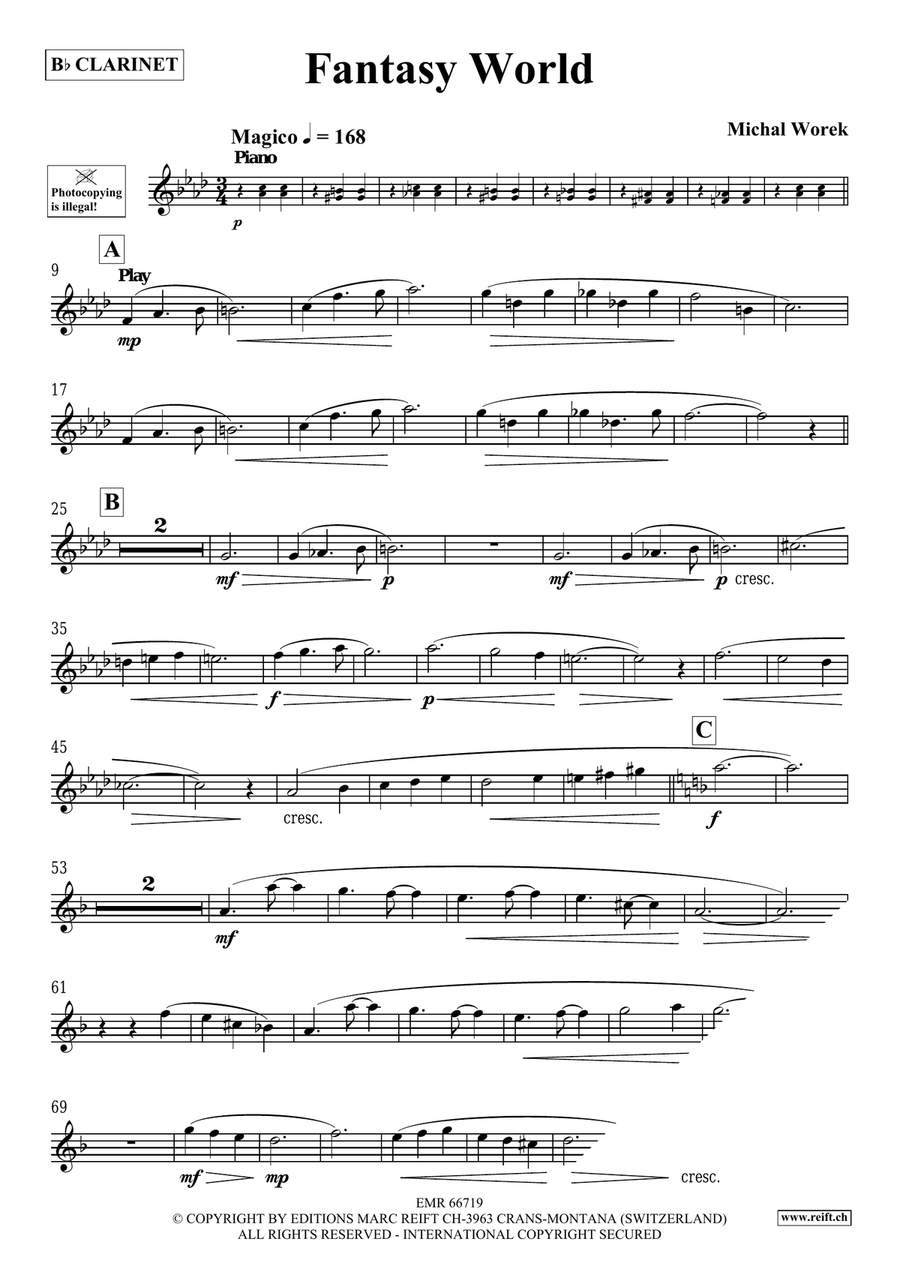 Fantasy World Fantasy World Clarinet Solo scores gallery preview page 4