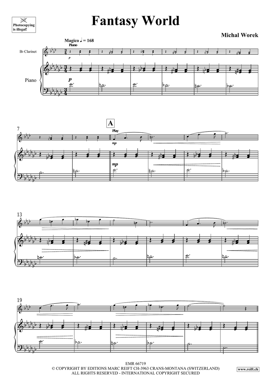 Fantasy World Fantasy World Clarinet Solo scores gallery preview page 5