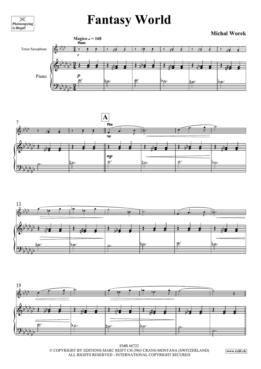 Fantasy World Fantasy World Tenor Saxophone scores gallery preview page 5