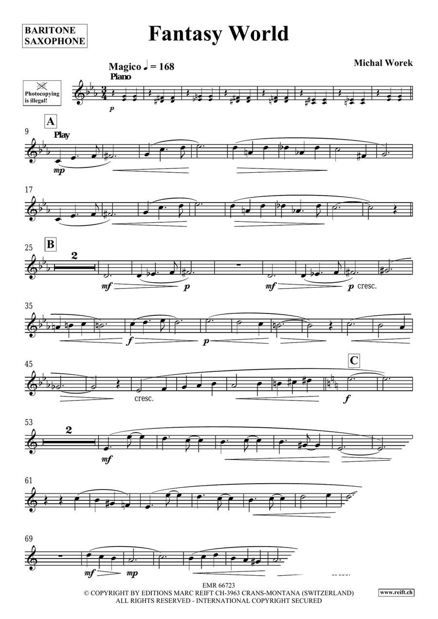 Fantasy World Fantasy World Baritone Saxophone scores gallery preview page 4
