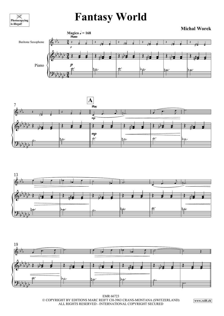 Fantasy World Fantasy World Baritone Saxophone scores gallery preview page 5