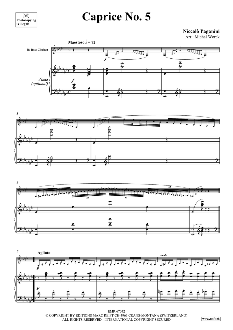 Caprice No. 5 Caprice No. 5 Bass Clarinet scores gallery preview page 4