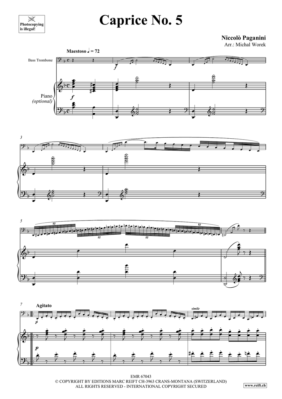 Caprice No. 5 Caprice No. 5 Bass Trombone scores gallery preview page 4