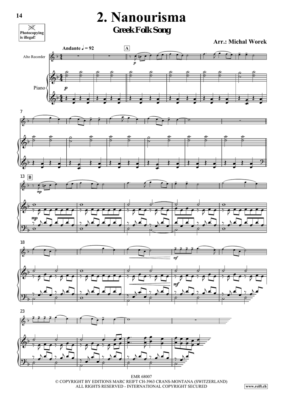 Around The World Volume 8 Alto Recorder scores gallery preview page 6