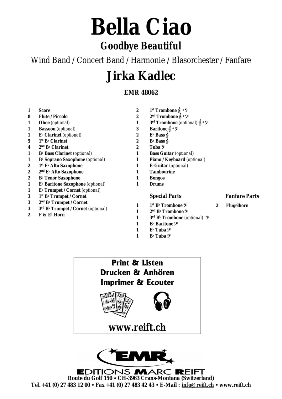 Bella Ciao Bella Ciao Concert Band scores gallery preview page 2