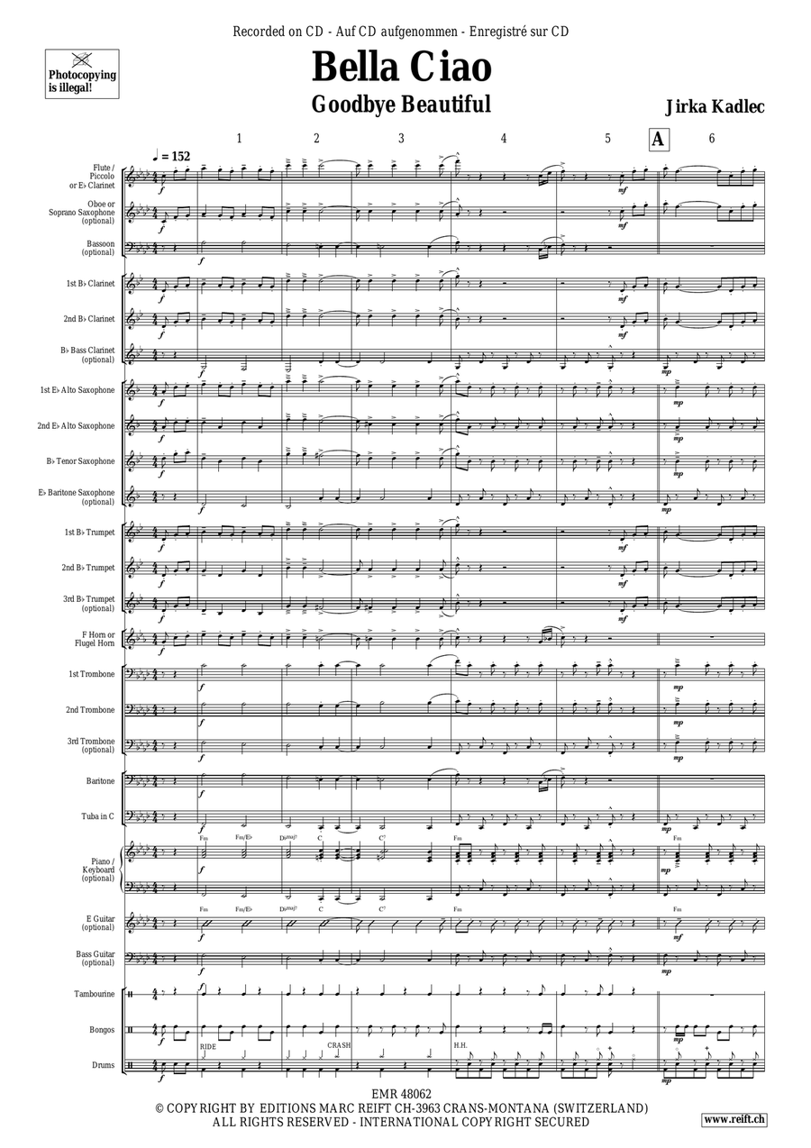 Bella Ciao Bella Ciao Concert Band scores gallery preview page 6
