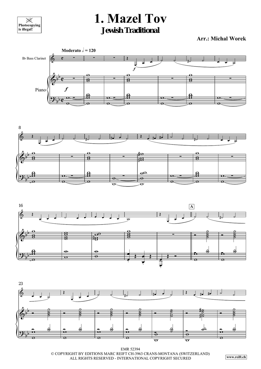 Around The World Volume 1 Bass Clarinet scores gallery preview page 5