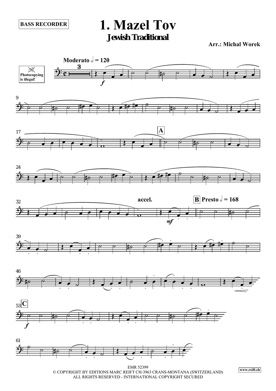 Around The World Volume 1 Bass Recorder scores gallery preview page 4