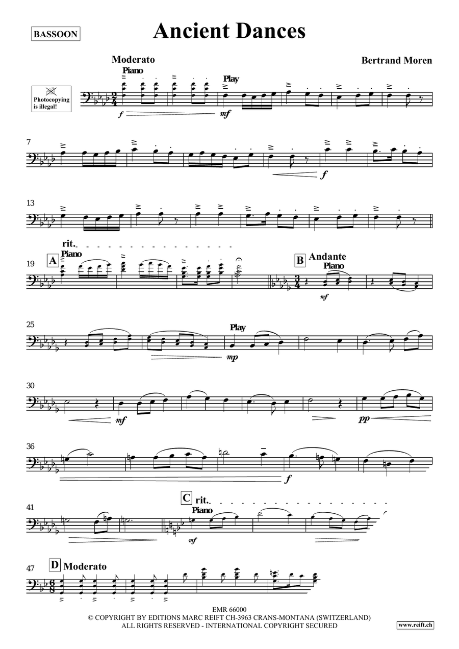 Ancient Dances Ancient Dances Bassoon Solo scores gallery preview page 4