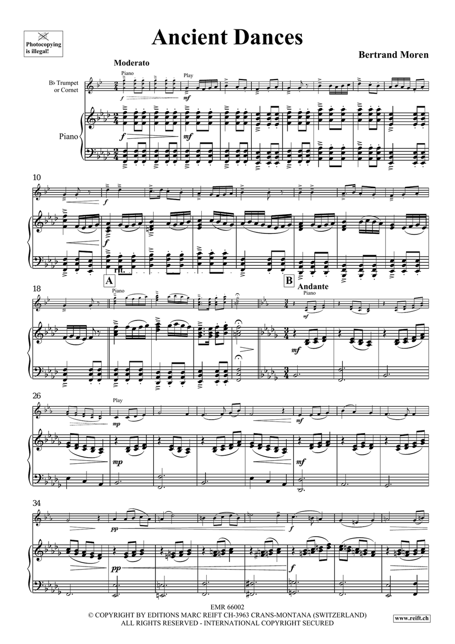 Ancient Dances by Bertrand Moren Cornet - Sheet Music page 5