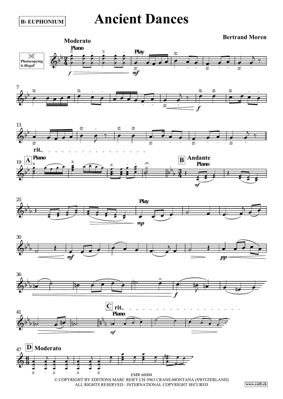 Ancient Dances Ancient Dances Euphonium scores gallery preview page 4
