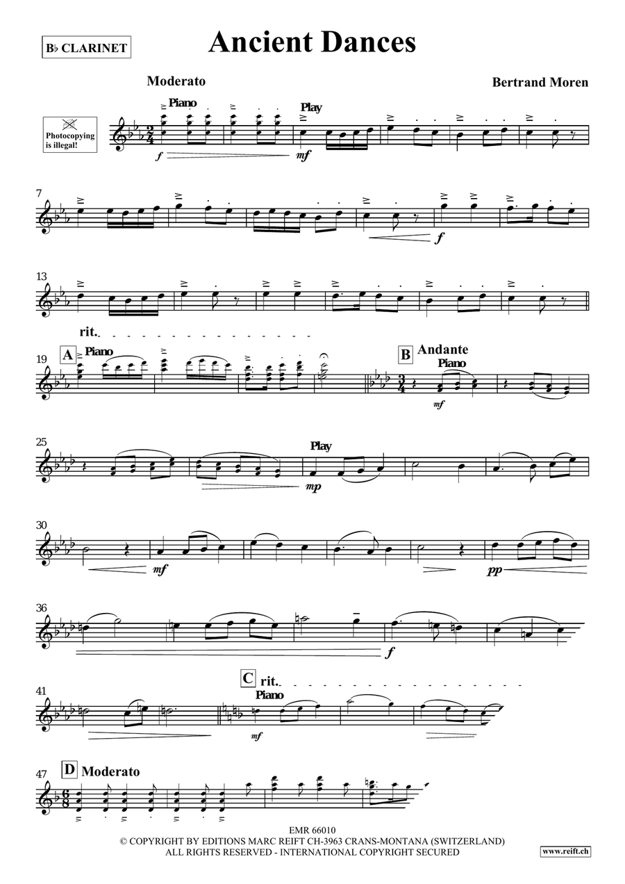 Ancient Dances Ancient Dances Clarinet Solo scores gallery preview page 4