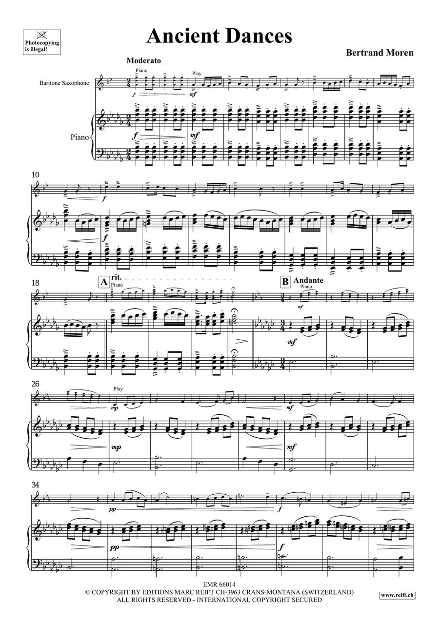 Ancient Dances Ancient Dances Baritone Saxophone scores gallery preview page 5