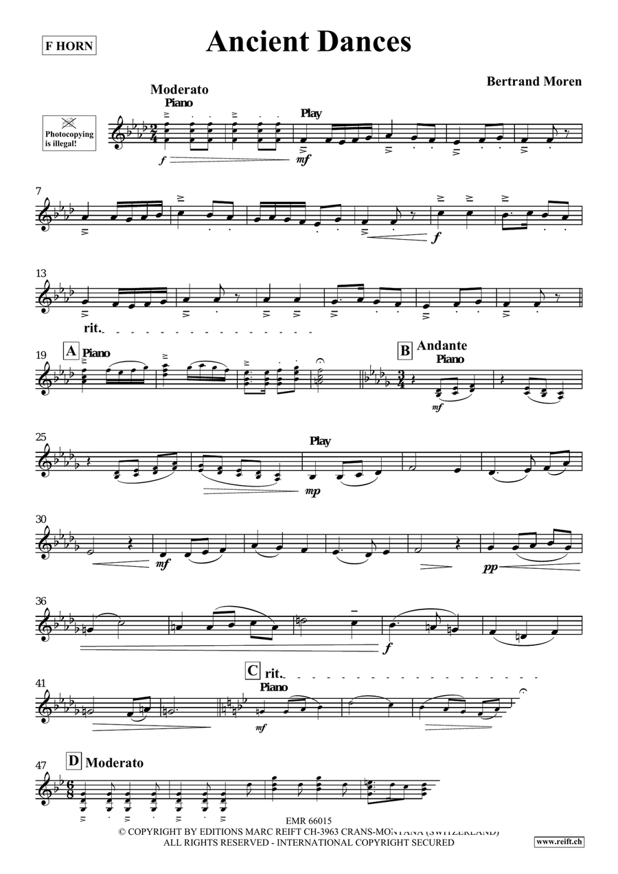 Ancient Dances Ancient Dances Horn scores gallery preview page 4