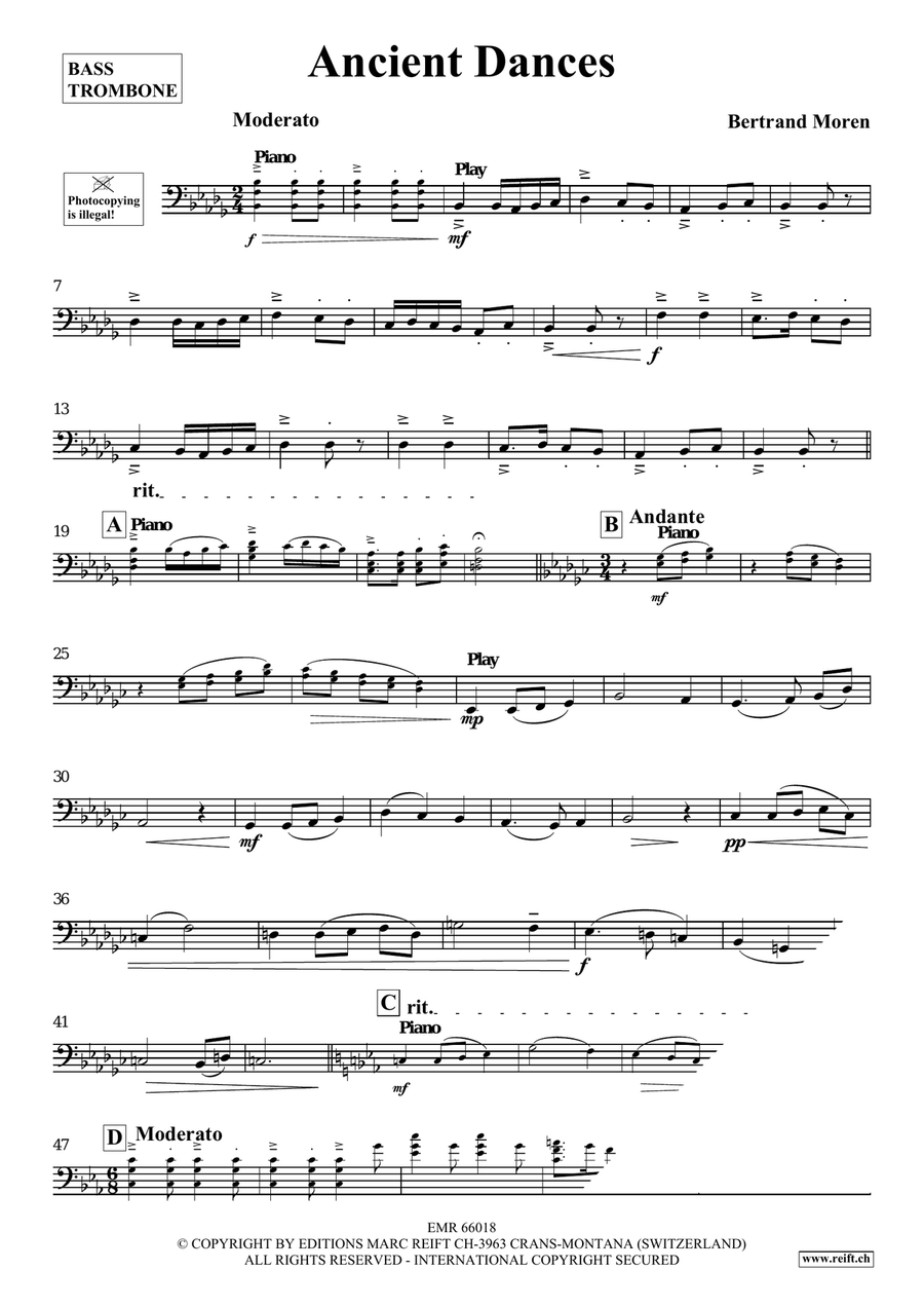 Ancient Dances Ancient Dances Bass Trombone scores gallery preview page 4