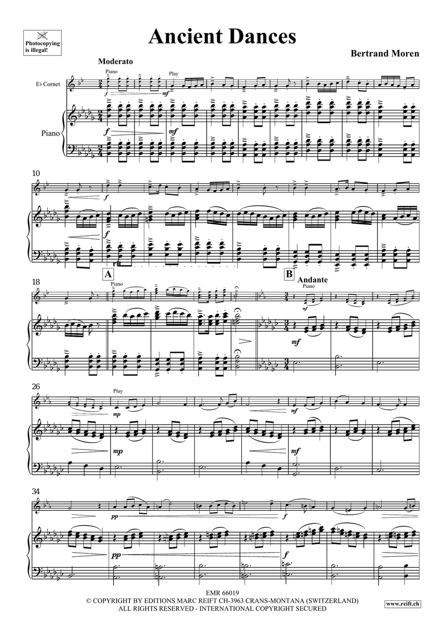 Ancient Dances by Bertrand Moren Cornet - Sheet Music page 5