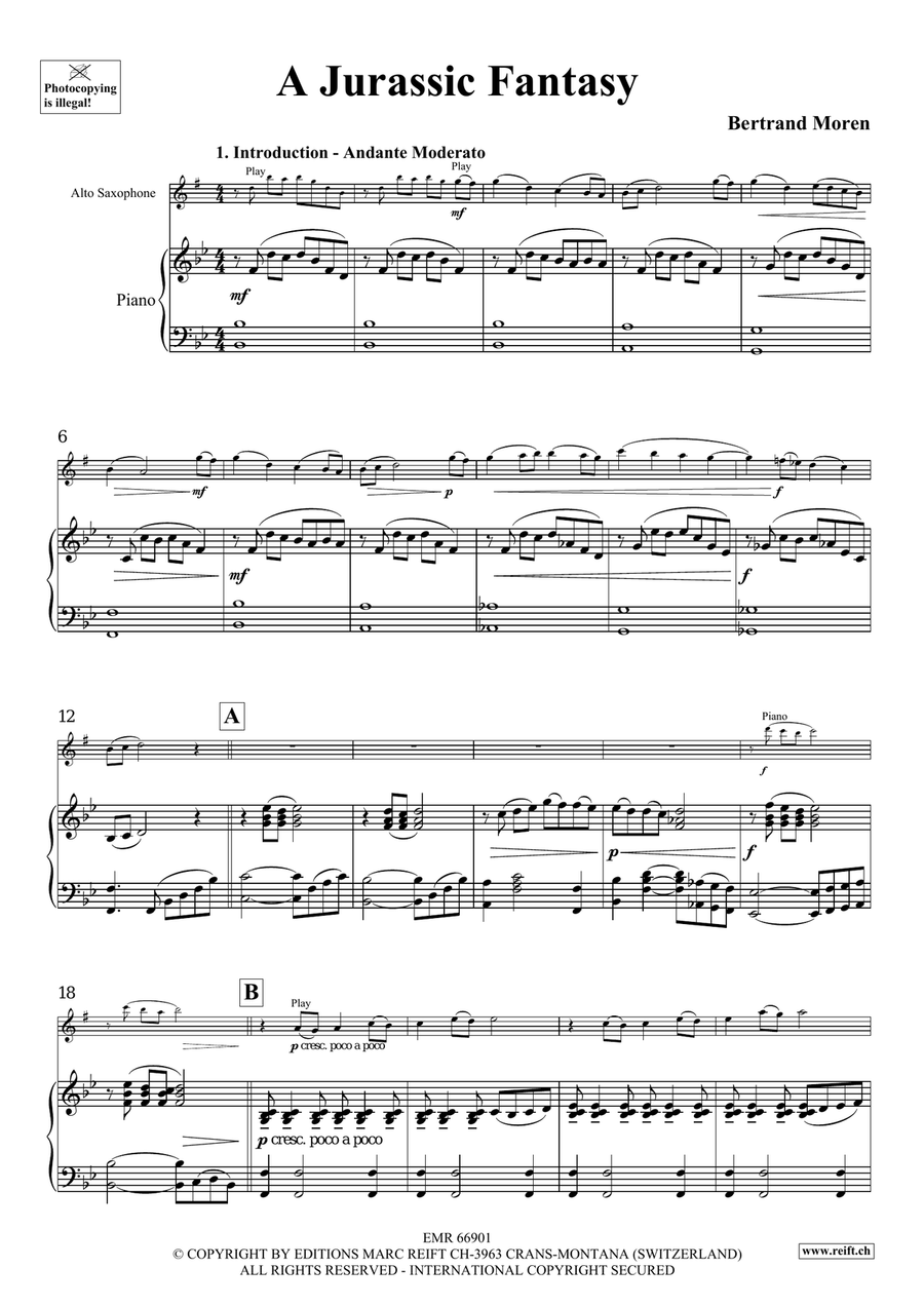 A Jurassic Fantasy A Jurassic Fantasy Alto Saxophone scores gallery preview page 5