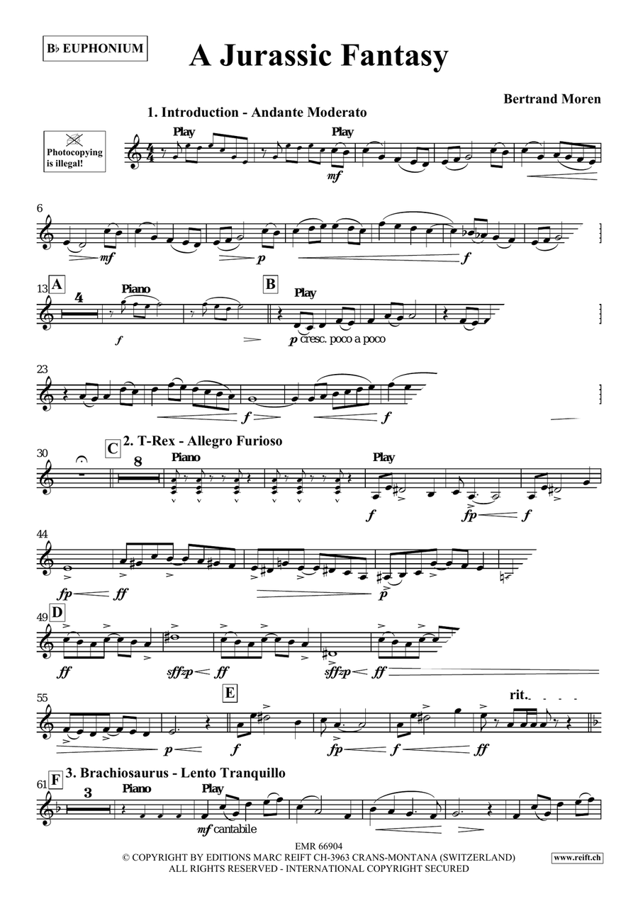 A Jurassic Fantasy A Jurassic Fantasy Euphonium scores gallery preview page 4