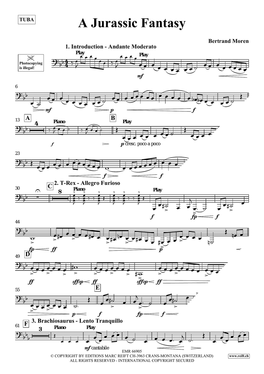 A Jurassic Fantasy A Jurassic Fantasy Tuba scores gallery preview page 4
