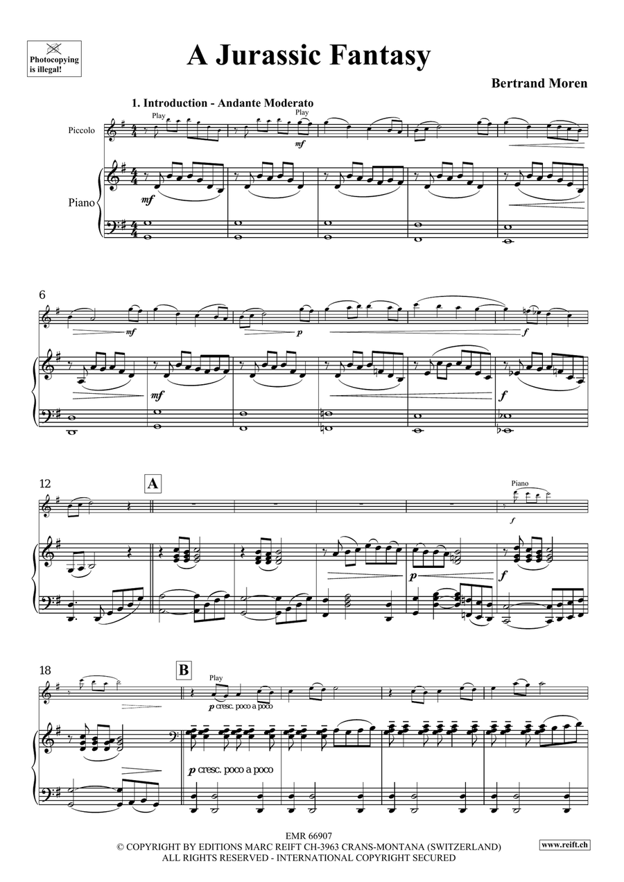 A Jurassic Fantasy A Jurassic Fantasy Piccolo scores gallery preview page 5