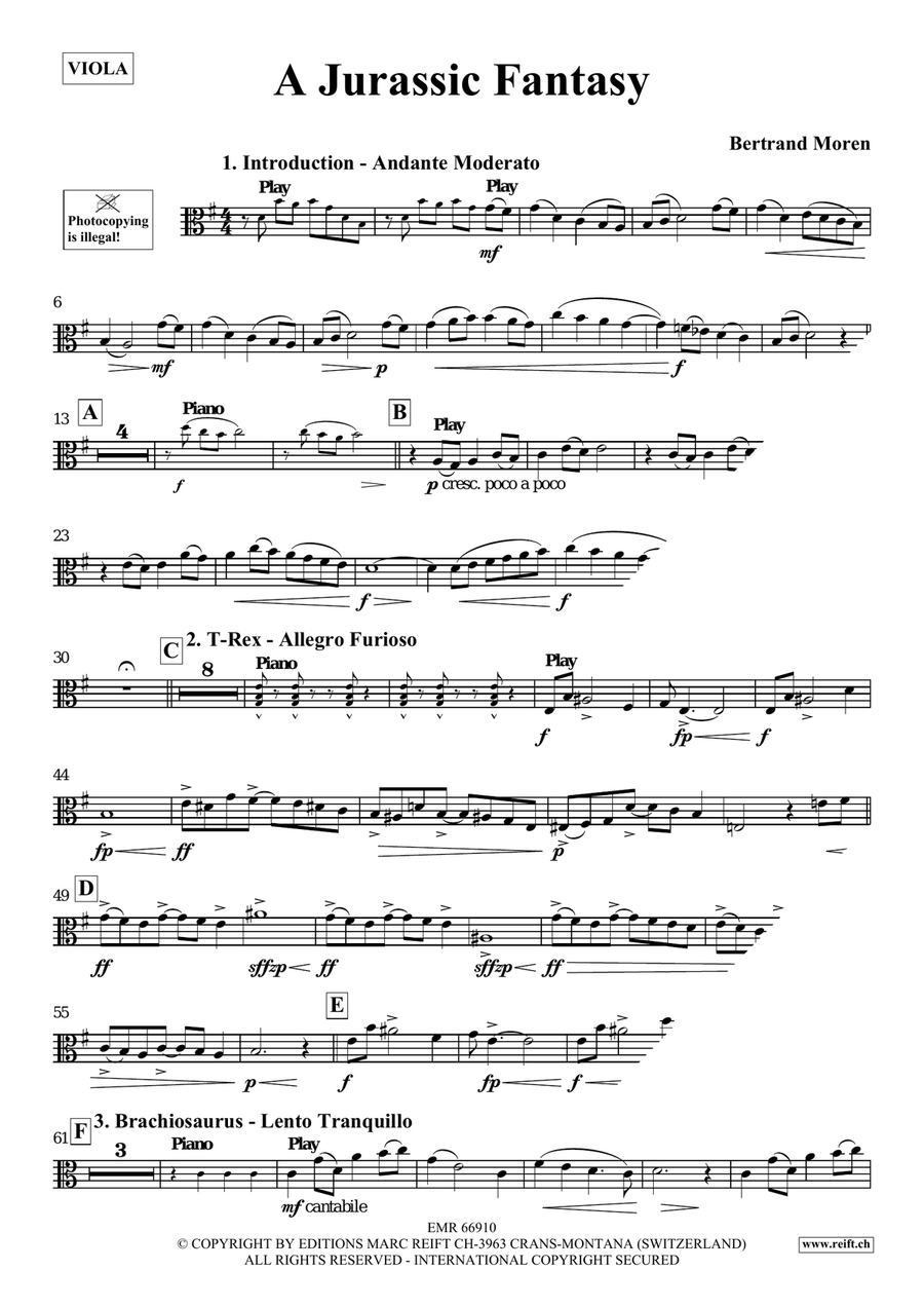 A Jurassic Fantasy A Jurassic Fantasy Piano Accompaniment scores gallery preview page 4