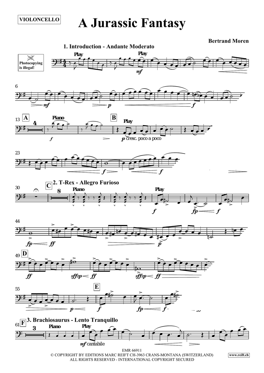 A Jurassic Fantasy A Jurassic Fantasy Piano Accompaniment scores gallery preview page 4