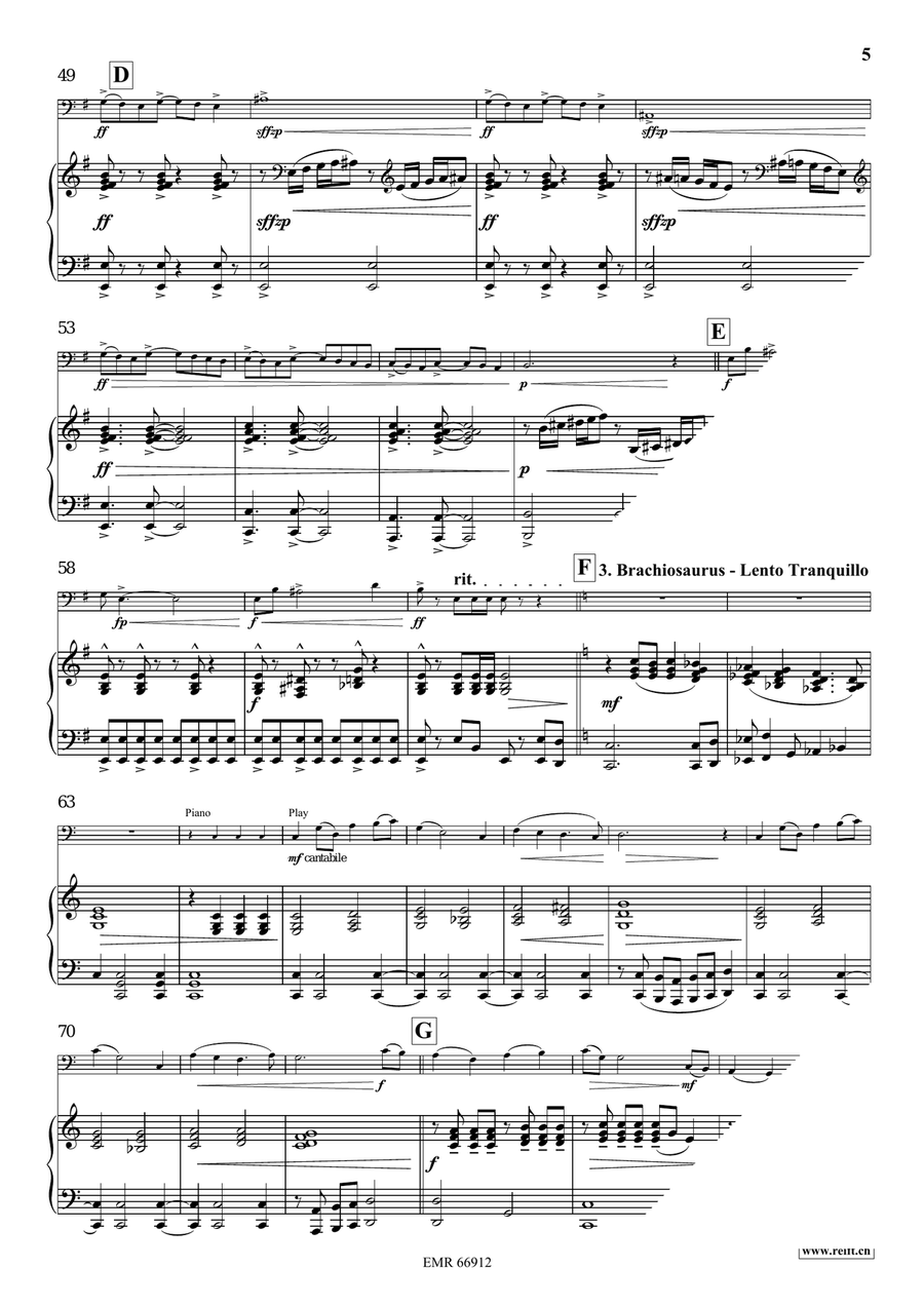 A Jurassic Fantasy A Jurassic Fantasy Double Bass scores gallery preview page 7