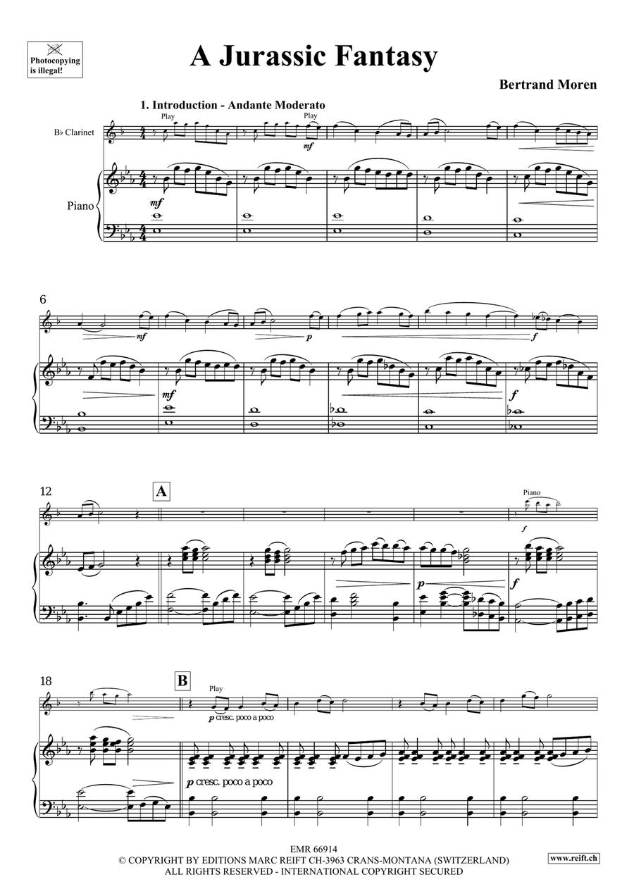 A Jurassic Fantasy A Jurassic Fantasy Clarinet Solo scores gallery preview page 5