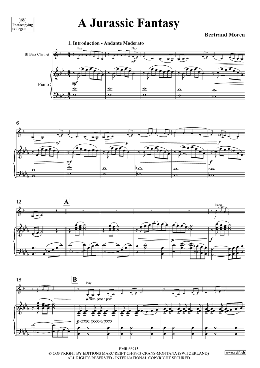 A Jurassic Fantasy A Jurassic Fantasy Bass Clarinet scores gallery preview page 5