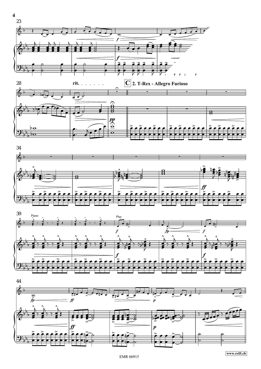 A Jurassic Fantasy A Jurassic Fantasy Bass Clarinet scores gallery preview page 6