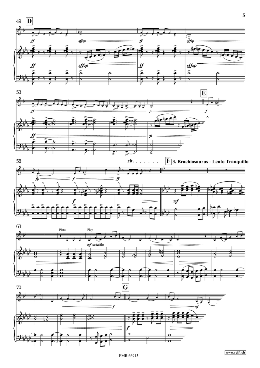 A Jurassic Fantasy A Jurassic Fantasy Bass Clarinet scores gallery preview page 7