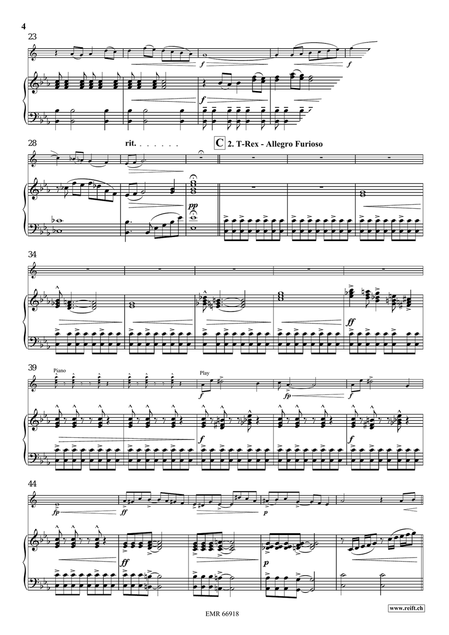 A Jurassic Fantasy A Jurassic Fantasy Baritone Saxophone scores gallery preview page 6