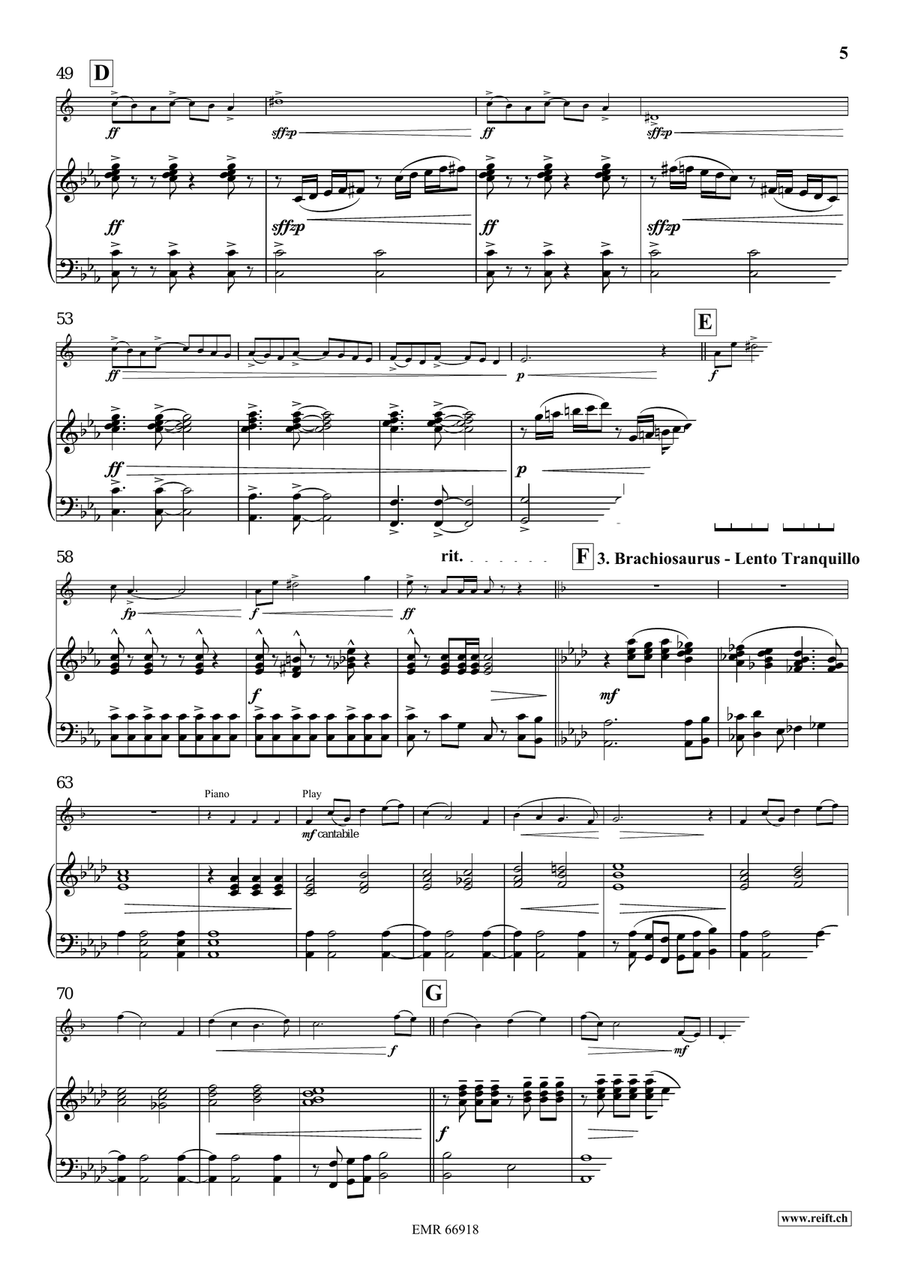 A Jurassic Fantasy A Jurassic Fantasy Baritone Saxophone scores gallery preview page 7