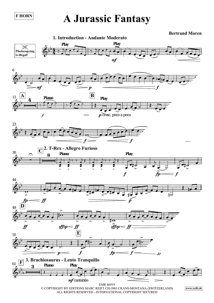 A Jurassic Fantasy A Jurassic Fantasy Horn scores gallery preview page 4